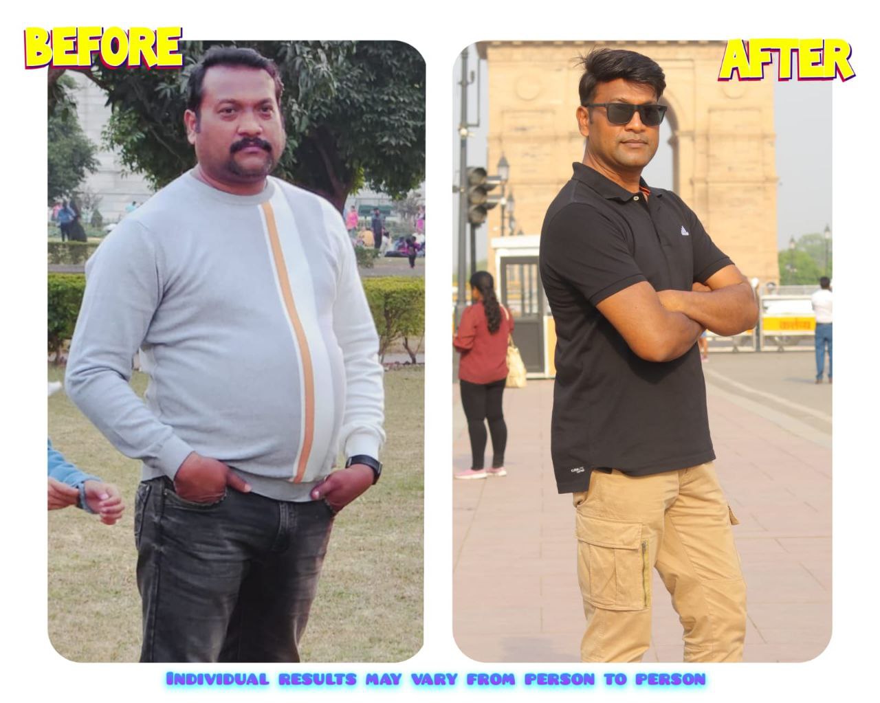 Before-and-after transformation shared by Smiling Transformations community member 6